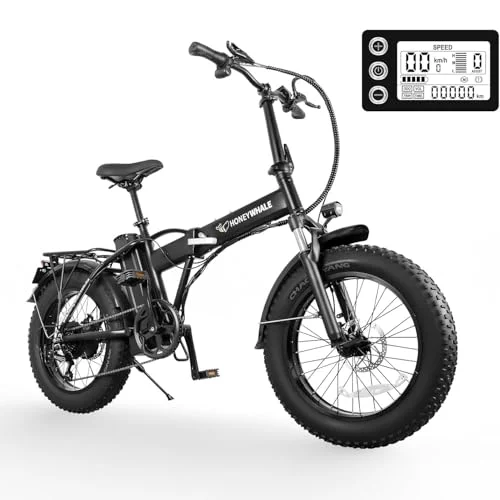 HONEYWHALE F6 Pro-S Bicicleta Eléctrica Plegable para Adultos, Bicicleta de montaña de 7 velocidades, Máxima del Motor 900W, Velocidad Máxima 45KM/H, Autonomía 50KM, Batería extraíble (54.6V, 10.4AH)