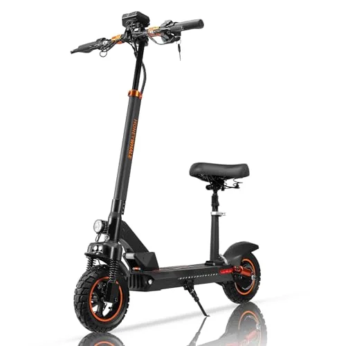 HONEYWHALE M4 Scooter Eléctrico Plegable para Adultos, Motor de 600 W de Potencia Máxima, Velocidad Máxima 40KM/H, Batería 10AH, Autonomía 35KM, Patin Eléctrico con Asiento
