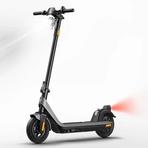 NUUV | Scooter Eléctrico Adulto | Patín Eléctrico Potencia Máxima 600W | Velocidad Máxima 28 km/h | Autonomía de Batería 40 km | KQi2 Pro Gris