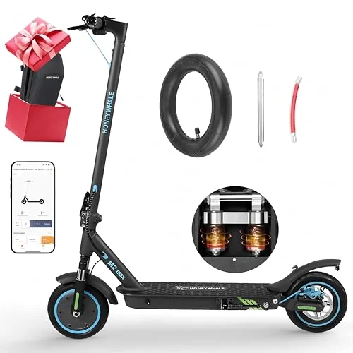 HONEYWHALE M2 MAX/E9T/S5 Scooter Eléctrico Plegable para Adultos, Motor de 500 W de Potencia Máxima, Velocidad Máxima 32KM/H, 22KM con Una Carga Completa, Patin Eléctrico con App Control Bluetooth